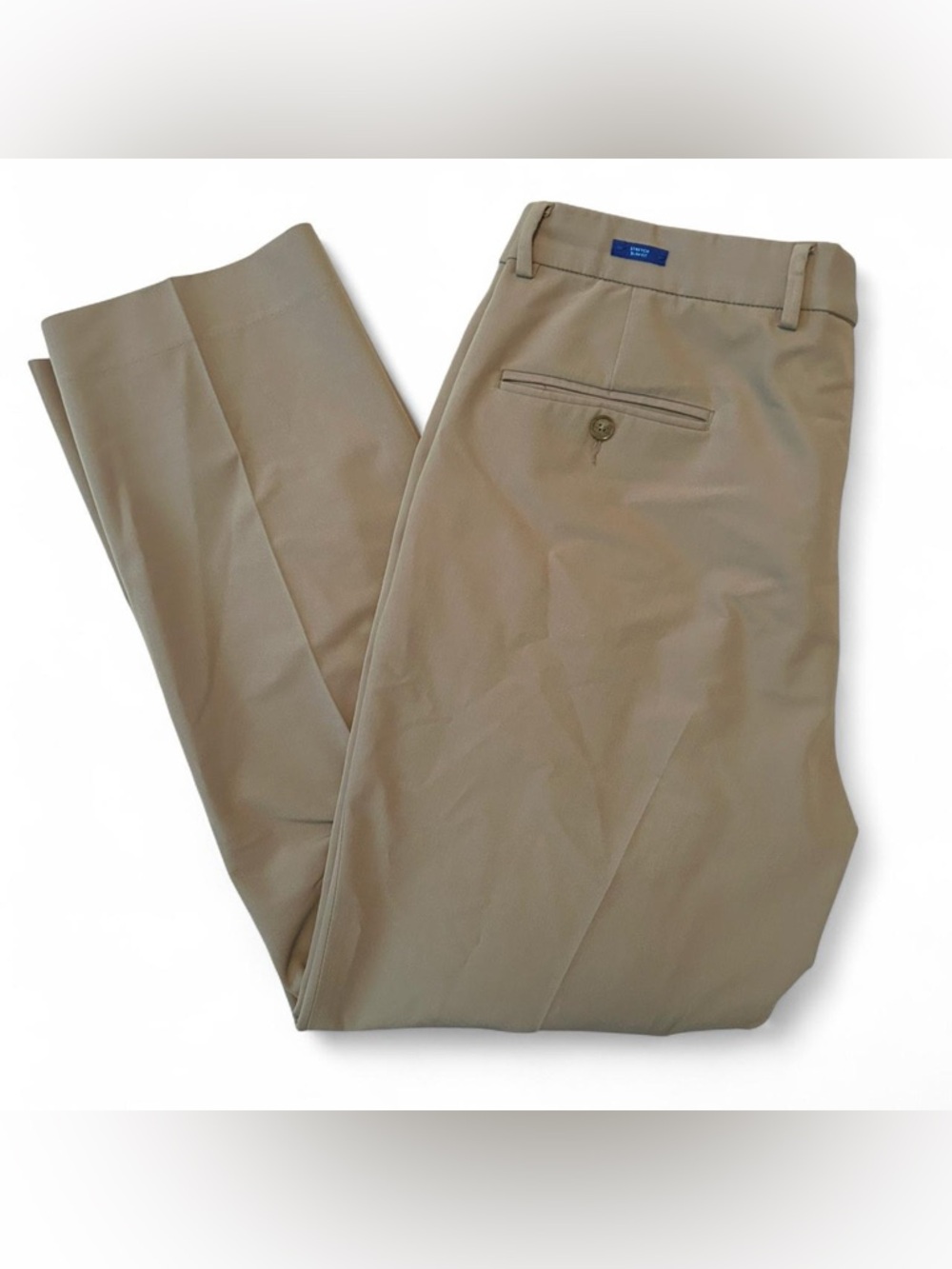 Egara mens khaki slim fit suit pants- Size 36 W 30 L